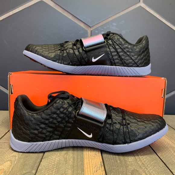 ~New W/ Missing Lid Box! Nike Triple Jump Elite Black Grey Spike Track Size 15 - Picture 2 of 5